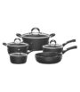 Jogo de Panelas Tramontina Mônaco Induction em Alumínio com Revestimento Interno e Externo Antiaderente Starflon Premium Preto 5 Peças